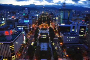 札幌の夜景 テレビ塔 さっぽろ